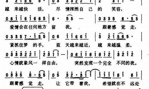 跟着感觉走歌词_跟着感觉走歌词完整版