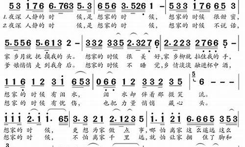 想家的时候歌词_想家的时候歌词 阎维文